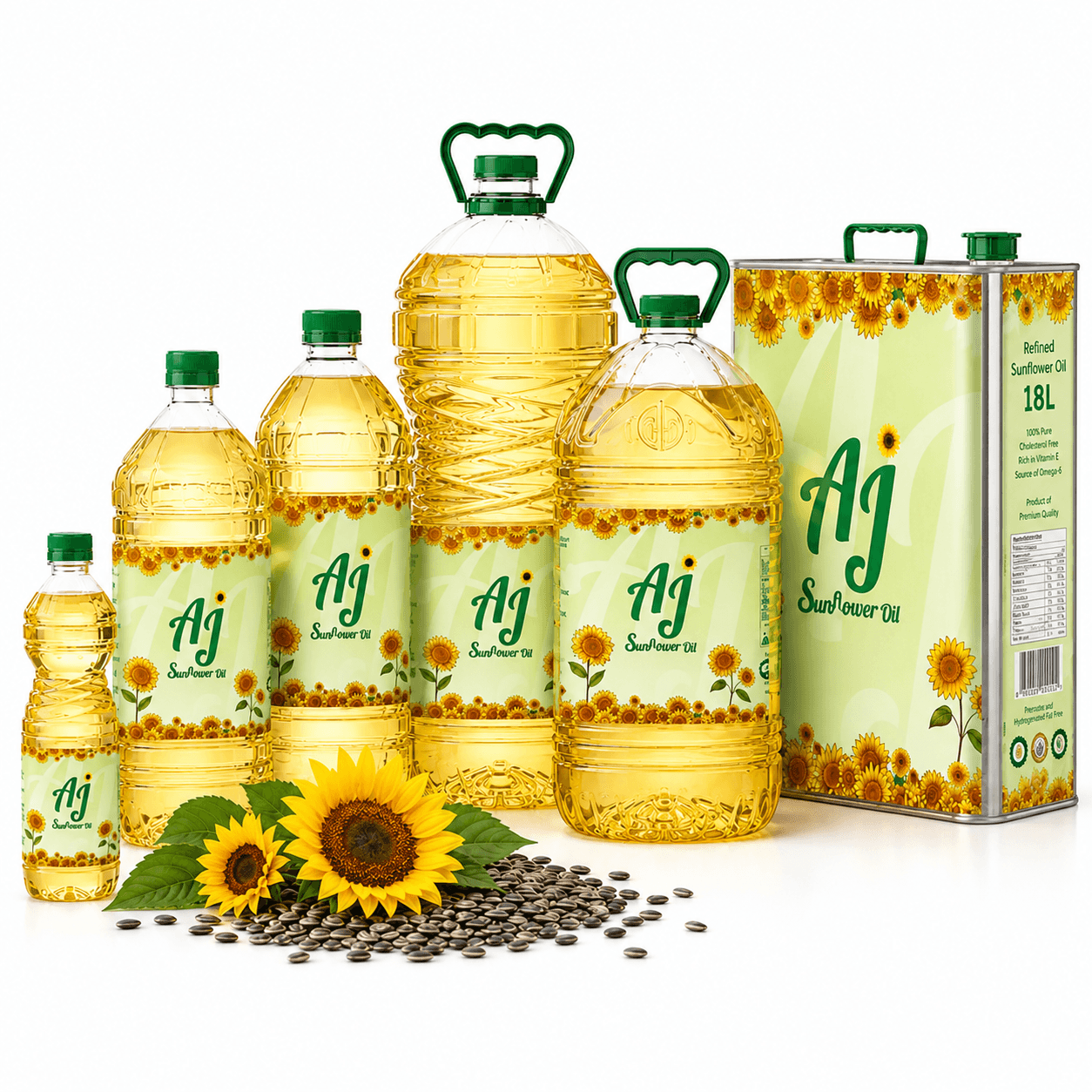 View details of Refined Sunflower Oil Refined Sunflower Oil wholesale export - bulk and retail packaging | France AJ Alimentaire And Food LTDA